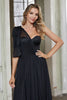 Load image into Gallery viewer, Apricot A-Line One Shoulder Corset Graduation Party Dress