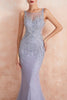Load image into Gallery viewer, Mermaid Illusion Neck Prom Dress