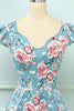 Load image into Gallery viewer, Pink Rose Floral Vintage Dress