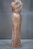Load image into Gallery viewer, Off Shoulder Mermaid Sequins Dress