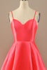 Load image into Gallery viewer, A Line Spaghetti Straps Red/White Prom Dress