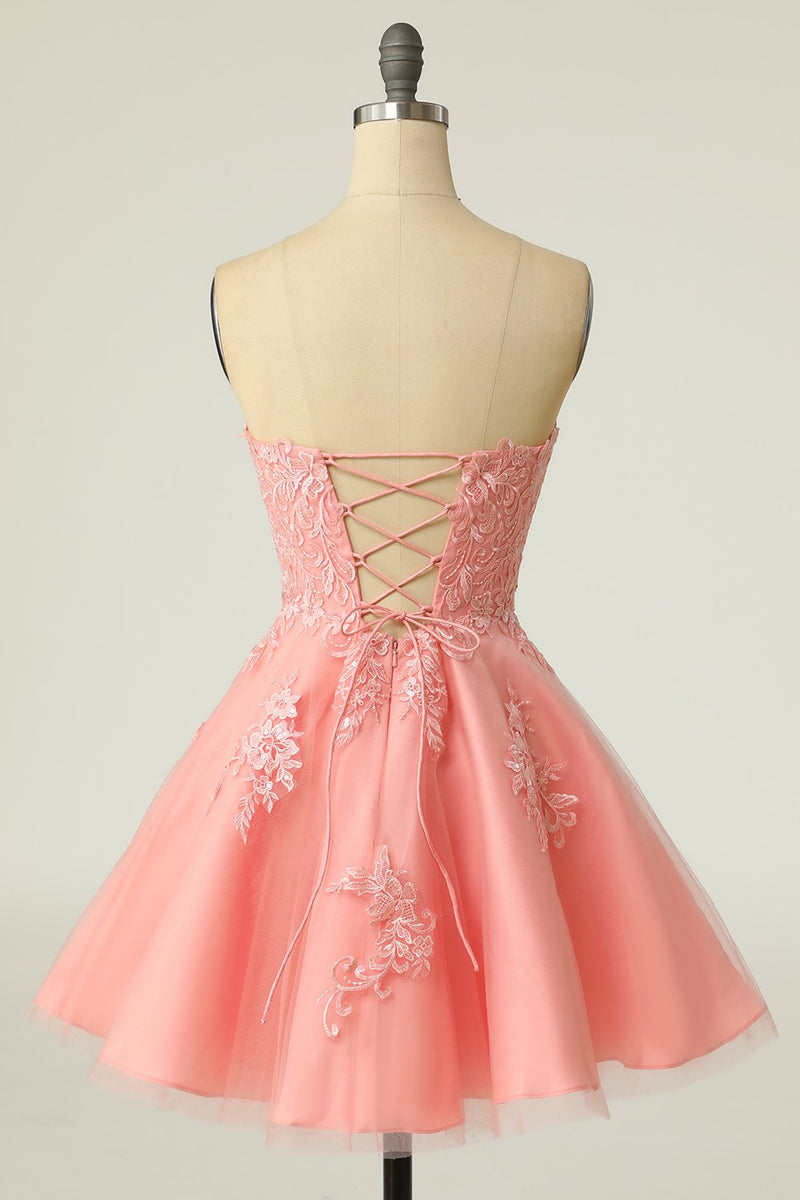 Short pink on sale prom dresses