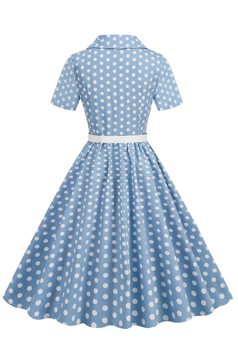 Sky blue polka sale dot dress