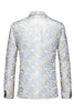Load image into Gallery viewer, Men&#39;s Light Blue Jacquard Notched Lapel Prom Blazer
