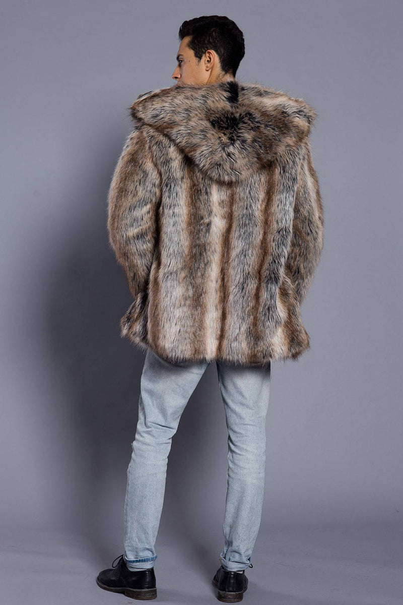 Faux fur clearance man