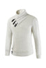 Load image into Gallery viewer, Grey Men&#39;s Casual High Neck Buckle Knitted Pullover Sweater