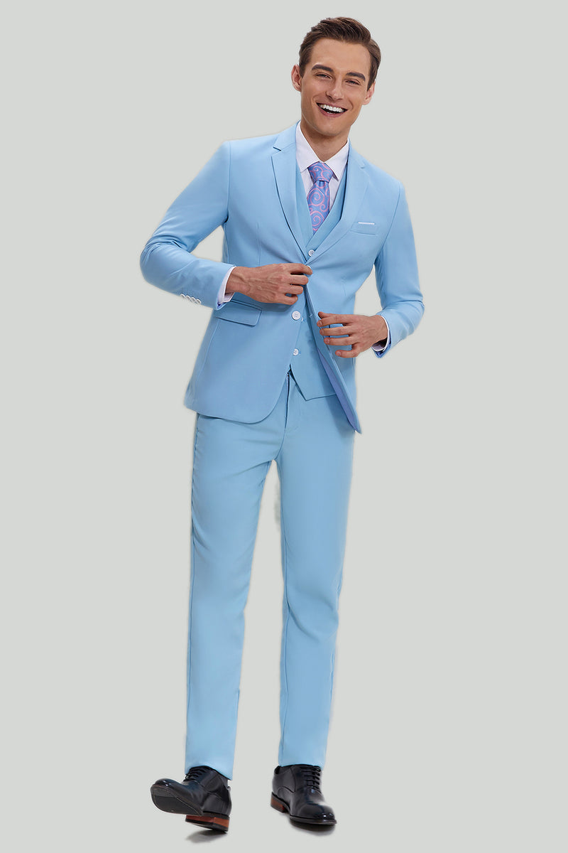 Zapaka Women Navy Blue Tuxedo Suits 3 Pieces Slim Fit Casual Men's
