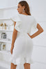 Load image into Gallery viewer, White Mermaid Ruffled Bodycon Graduation Dress