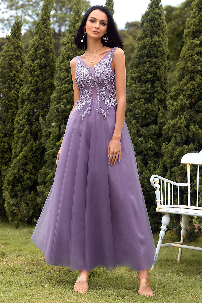 Long shop purple dress