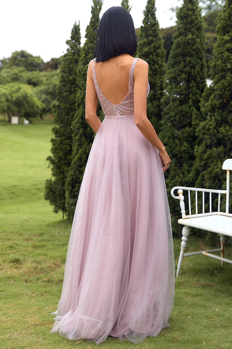 Mauve pink sale prom dress