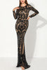 Load image into Gallery viewer, Black Mermaid Long Sequin Prom Evening Dress