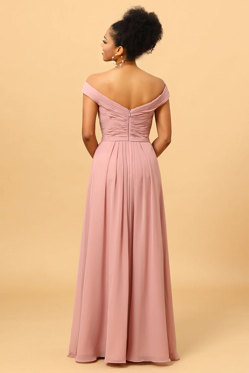 Chiffon dusty rose dress online