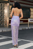 Load image into Gallery viewer, Lilac Sheath Spaghetti Straps Long Prom Dress with Accessory