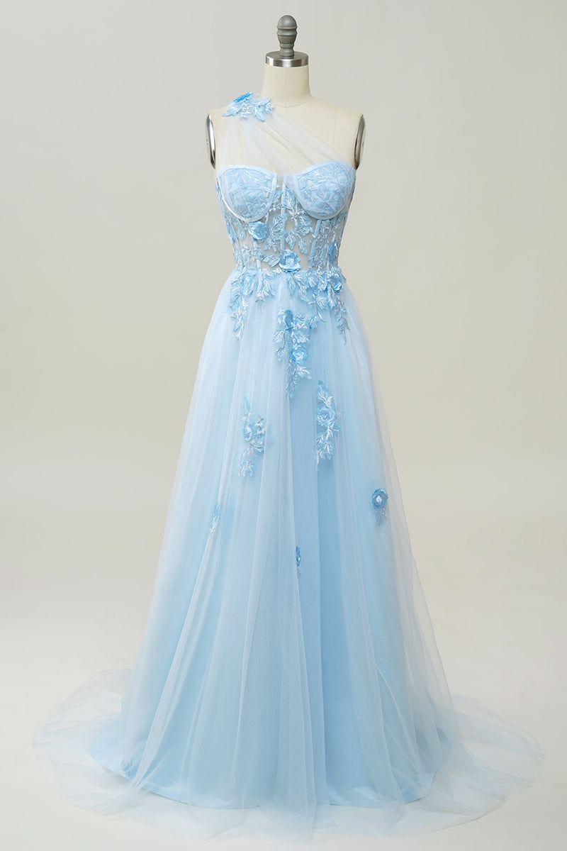 Sky blue prom cheap dresses cheap