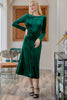 Load image into Gallery viewer, Dark Green Velvet Formal Party Dress
