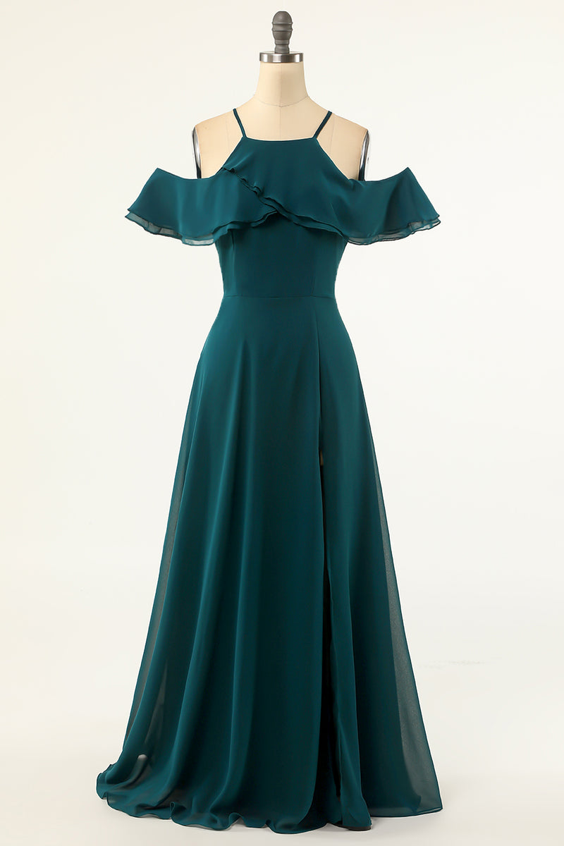 Long gown with cold cheap shoulder