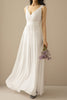 Load image into Gallery viewer, Simple White Chiffon Long Prom Bridesmaid Dress