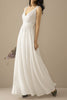 Load image into Gallery viewer, Simple White Chiffon Long Prom Bridesmaid Dress