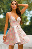 Load image into Gallery viewer, Pink Spaghetti Straps Short Party Dress