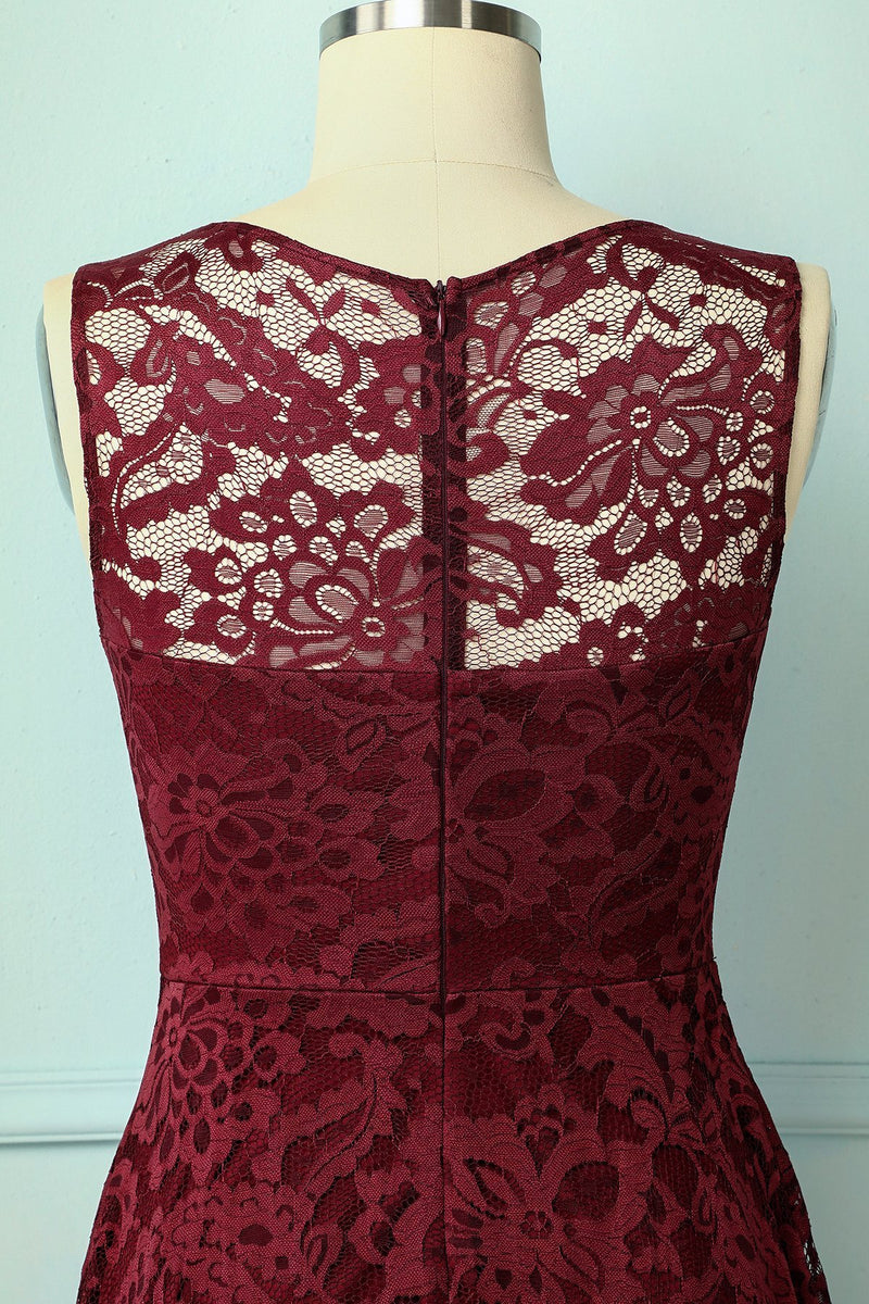 Load image into Gallery viewer, Asymmetrical Burgundy Lace - ZAPAKA