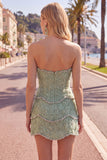 Sweetheart Pink Bodycon Mini Cocktail Dress with Beading