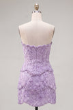 Sweetheart Pink Bodycon Mini Cocktail Dress with Beading