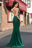 Load image into Gallery viewer, Dark Green Mermaid Halter Long Prom Dress with Appliques Beading