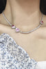 Load image into Gallery viewer, Pink Round Necklace with Heart Rhinestones