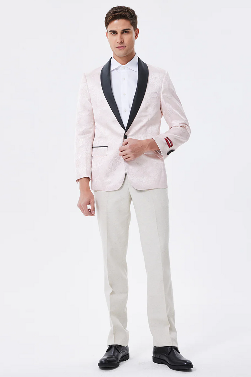 Load image into Gallery viewer, Light Pink Shawl Lapel Men&#39;s Blazer