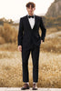 Load image into Gallery viewer, Black Notched Lapel Two Buttons Men&#39;s Wedding Suits