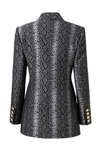 Jacquard Single Breasted Women's Blazer