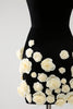 Load image into Gallery viewer, Black Strapless Bodycon Short Graduation Dress with 3D Flowers