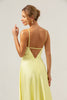 Load image into Gallery viewer, Yellow A Line Halter Cut Out Backless Long Bridesmaid Dress with Flower