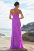 Load image into Gallery viewer, Tahiti Ruffle Spaghetti Straps Chiffon Long Bridesmaid Dress with Slit