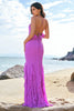 Load image into Gallery viewer, Halter Tahiti Mermaid Chiffon Bridesmaid Dress with Ruffles