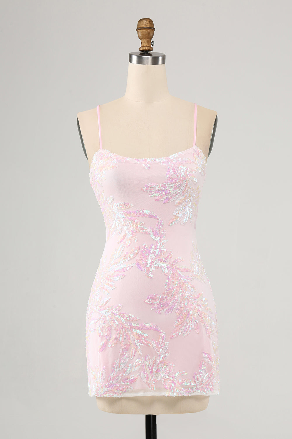 Zapaka Women Sparkly Pink Short Graduation Dress with Lace-up Back Sequins Spaghetti Straps Tight Cocktail Dress ZAPAKA UK Zapaka Women Sparkly Pink Short Graduation Dress with Lace-up Back Sequins Spaghetti Straps Tight Cocktail Dress ZAPAKA UK