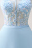 Load image into Gallery viewer, Sparkly Blue Halter Floral Long Bridesmaid Dress with Lace Up Back