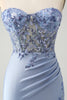 Load image into Gallery viewer, Glitter Lilac Sweetheart Sequined Appliques Corset Tight Graduation Dress