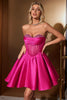 Load image into Gallery viewer, Cute A Line Sweetheart Corset Fuchsia Graduation Dress with Beading