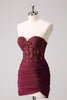 Load image into Gallery viewer, Lilac Strapless Corset Pleated Tight Graduation Dress with Appliques