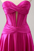 Load image into Gallery viewer, Fuchsia A-Line Sweetheart Corset Short Graduation Dress