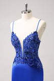 Sparkly Royal Blue Sequin Tight Short Graduation Dress With Lace Up Back