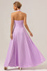 Load image into Gallery viewer, Purple A Line Halter Chiffon Long Backless Bridesmaid Dress