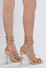Load image into Gallery viewer, Sparkly Golden Beaded Stiletto High Heels Sandals