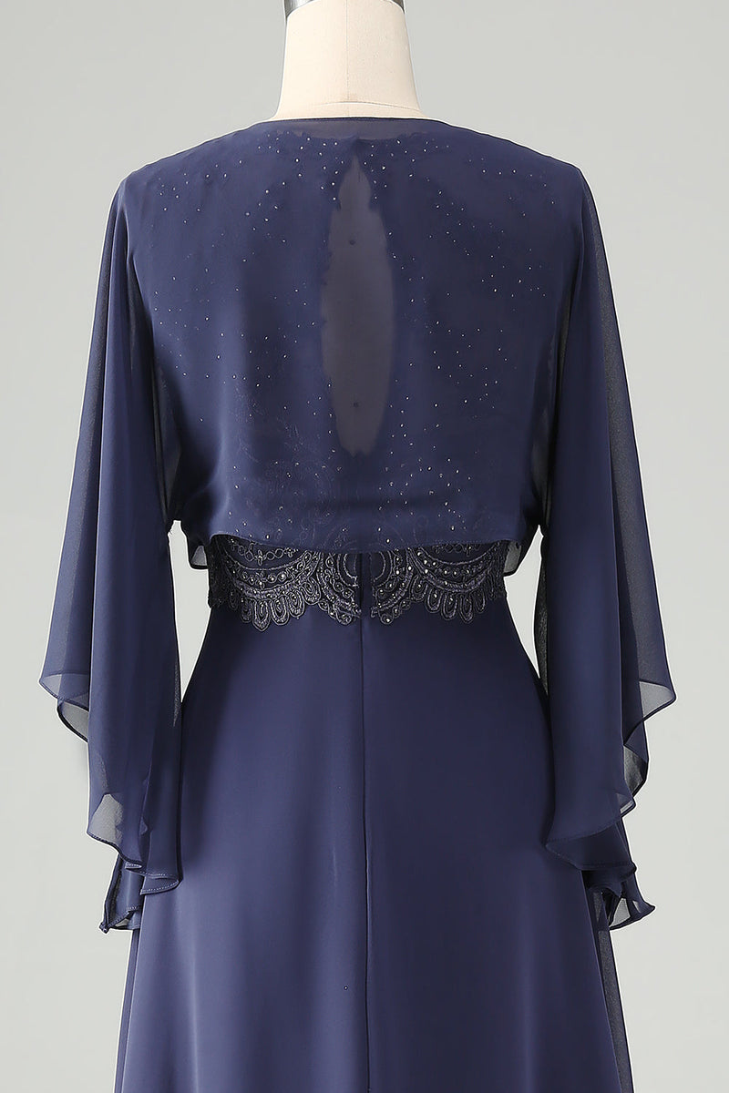 Load image into Gallery viewer, Sparkly Twilight A Line Beaded Mother of Bride Dress with Shawl