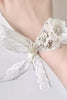 Load image into Gallery viewer, White Ceramic Flower Wrist Corsage with Lace Ribbon