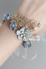 Load image into Gallery viewer, Sophisticated Blue Wrist Corsage with Rhinestone