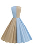 Load image into Gallery viewer, Blue Sleeveless A Line Vintage 1950s Dress