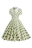 Load image into Gallery viewer, Retro Style Red Polka Dots Vintage Swing Dress with Cap Sleeves