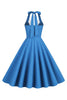 Load image into Gallery viewer, Halter Yellow A-Line Pleated Vintage Dress